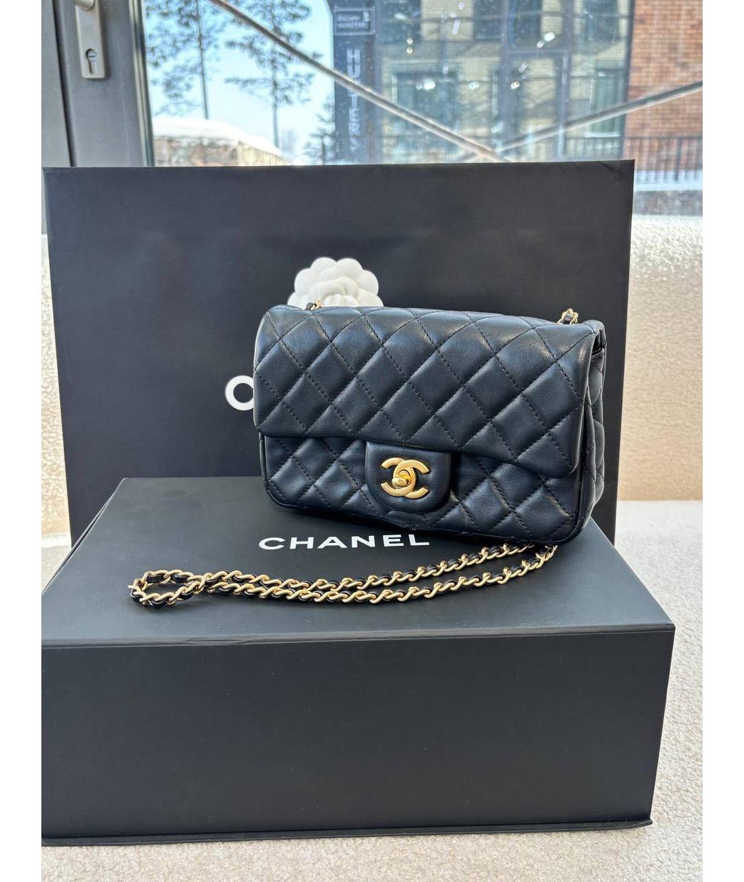 CHANEL Черная кожаная сумка через плечо, фото 3