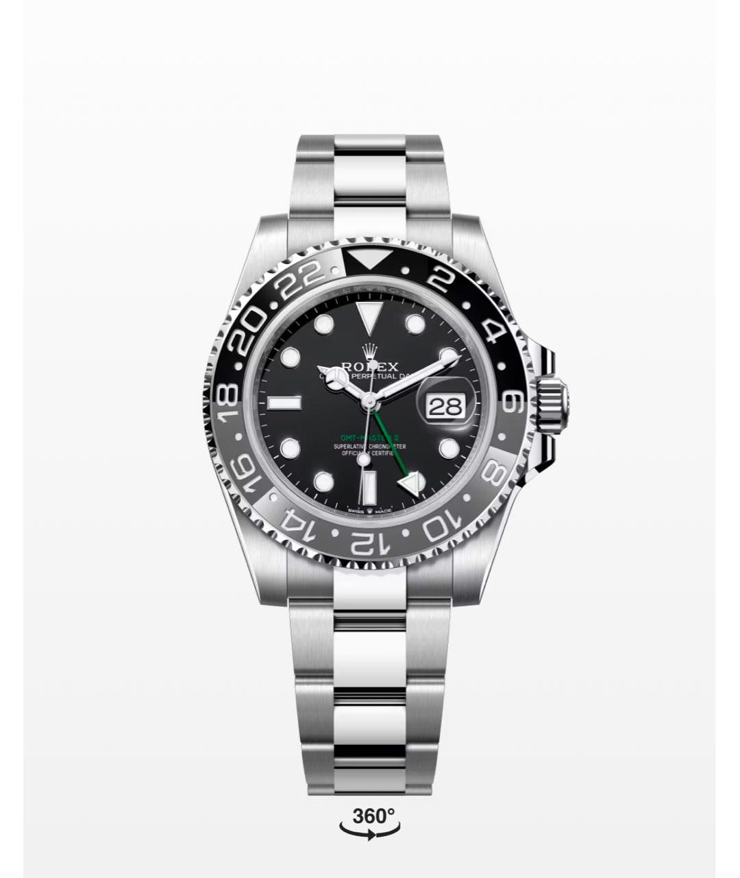 ROLEX Антрацитовые металлические часы, фото 3