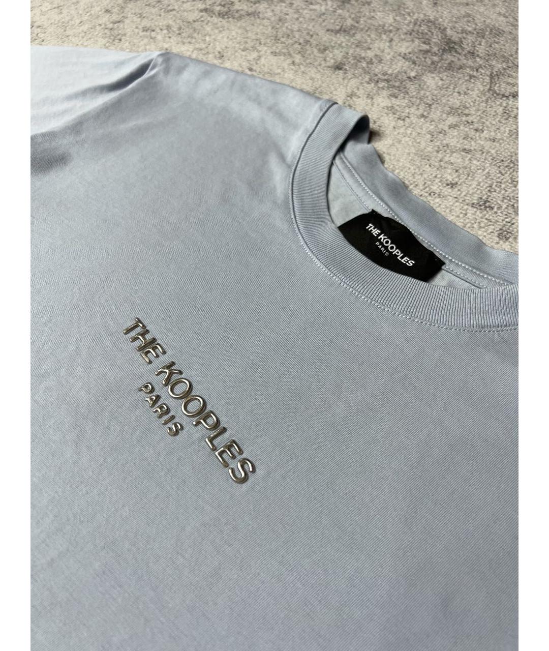 THE KOOPLES Голубая хлопковая футболка, фото 3