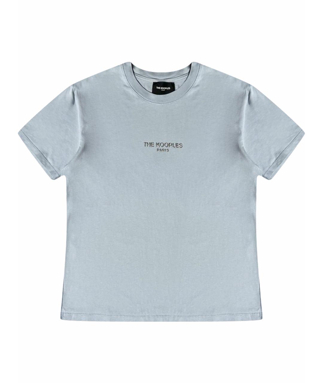 THE KOOPLES Голубая хлопковая футболка, фото 1