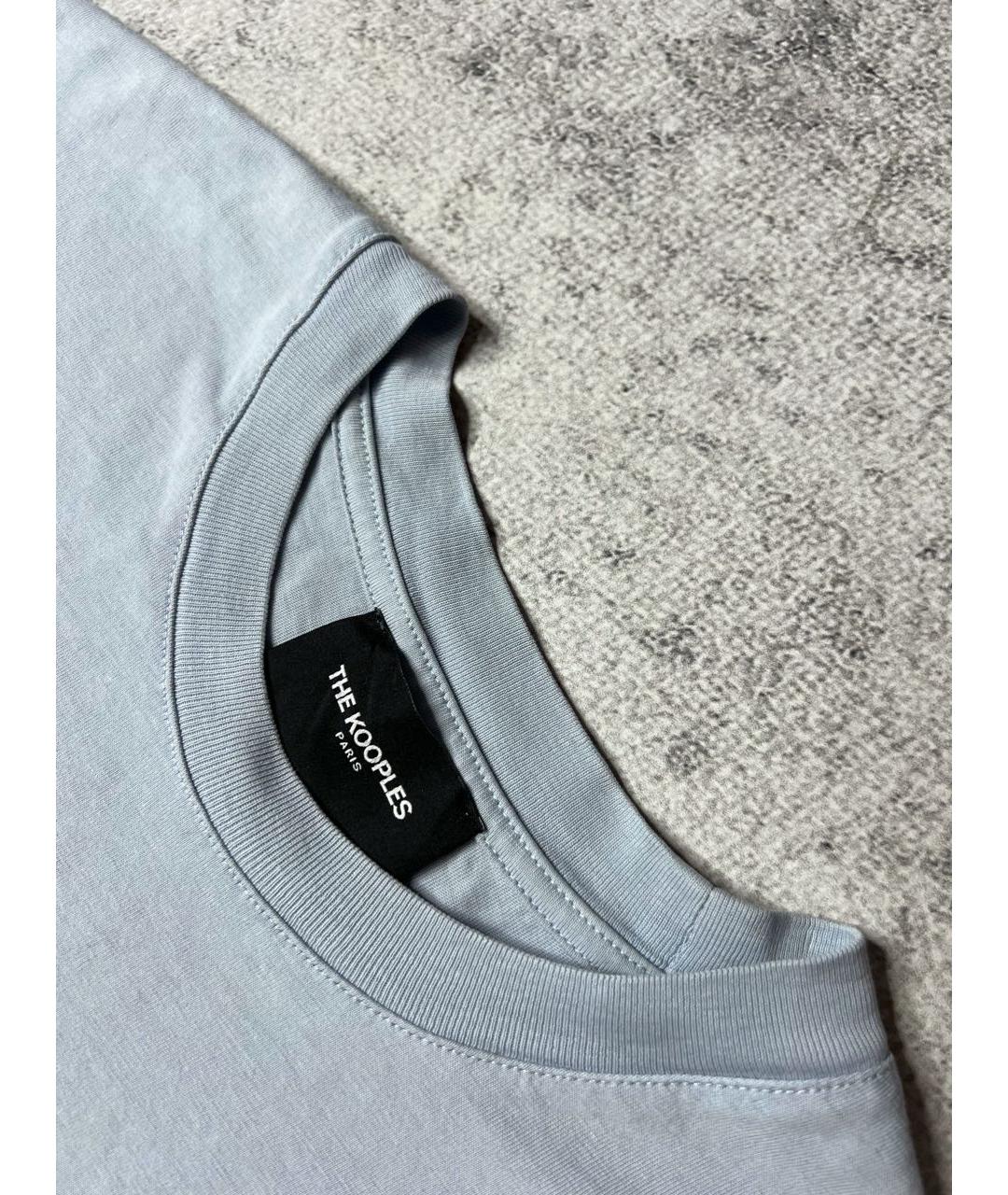 THE KOOPLES Голубая хлопковая футболка, фото 4