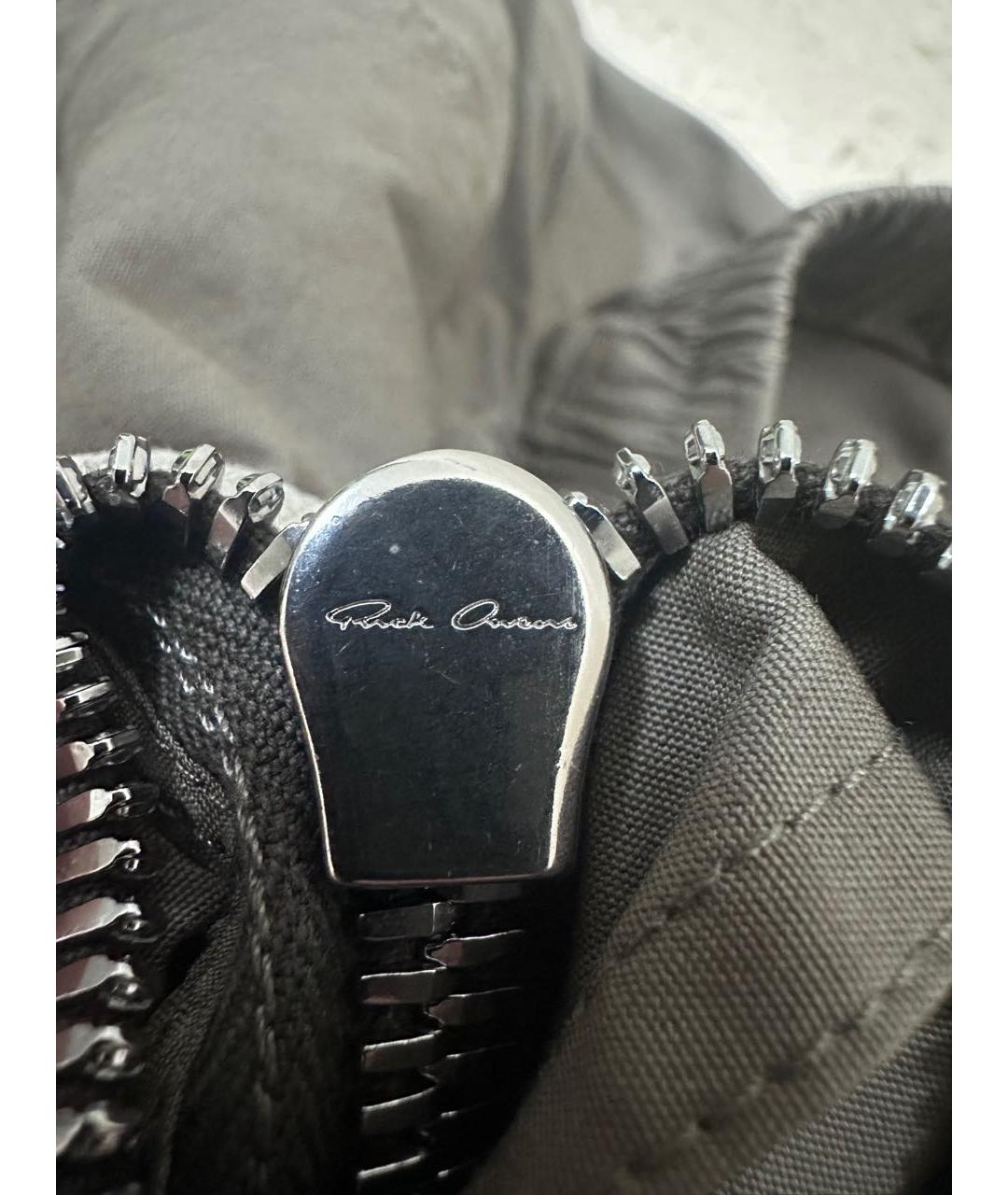RICK OWENS Серые хлопковые повседневные брюки, фото 4