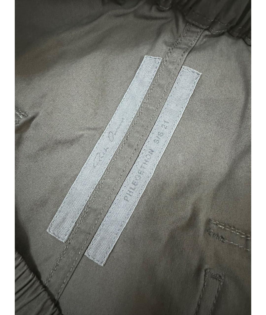 RICK OWENS Серые хлопковые повседневные брюки, фото 3