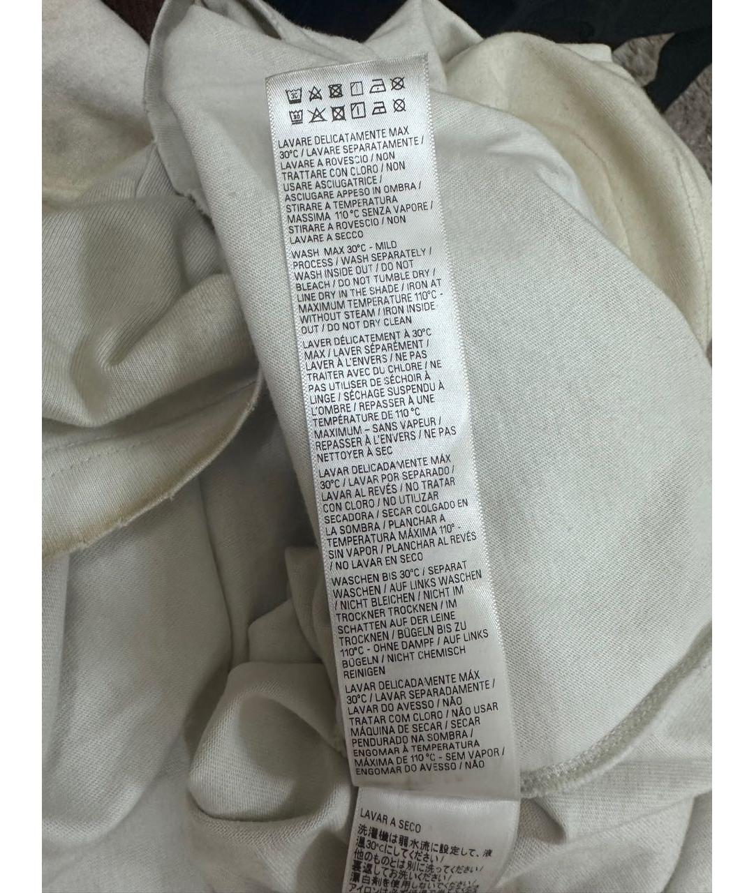 BALENCIAGA Бежевая хлопковая футболка, фото 7