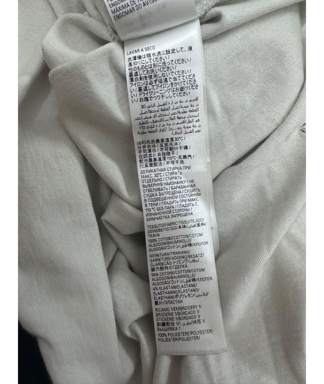 BALENCIAGA Бежевая хлопковая футболка, фото 8