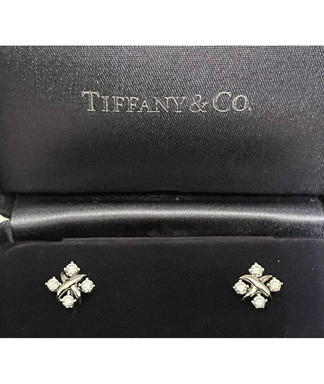TIFFANY&CO Серебряные платиновые серьги, фото 4