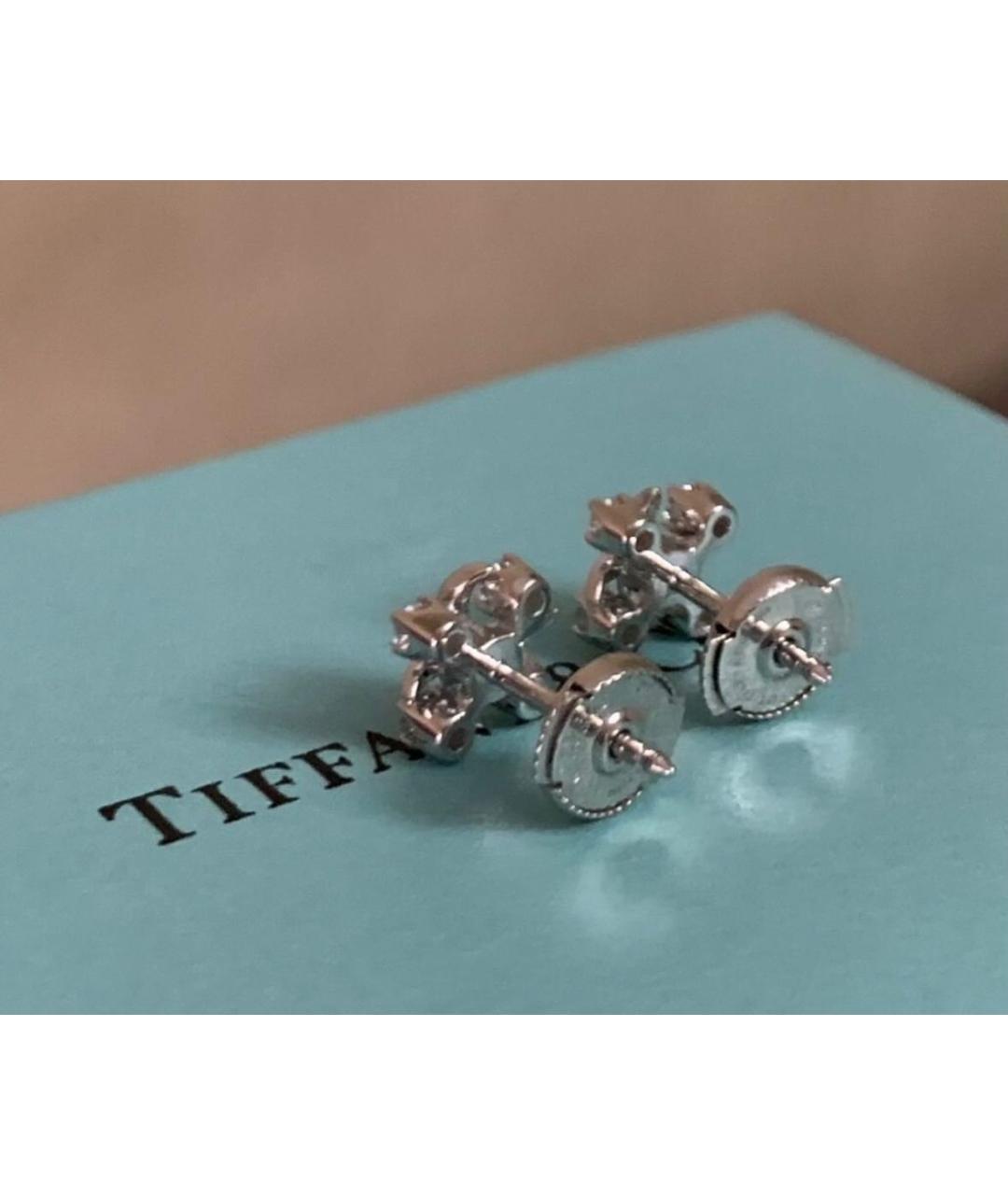 TIFFANY&CO Серебряные платиновые серьги, фото 2