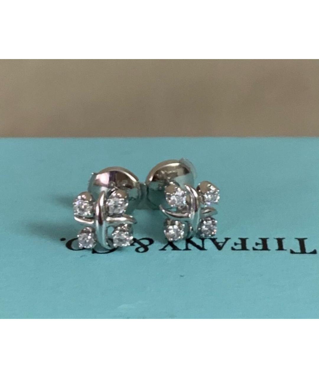 TIFFANY&CO Серебряные платиновые серьги, фото 5