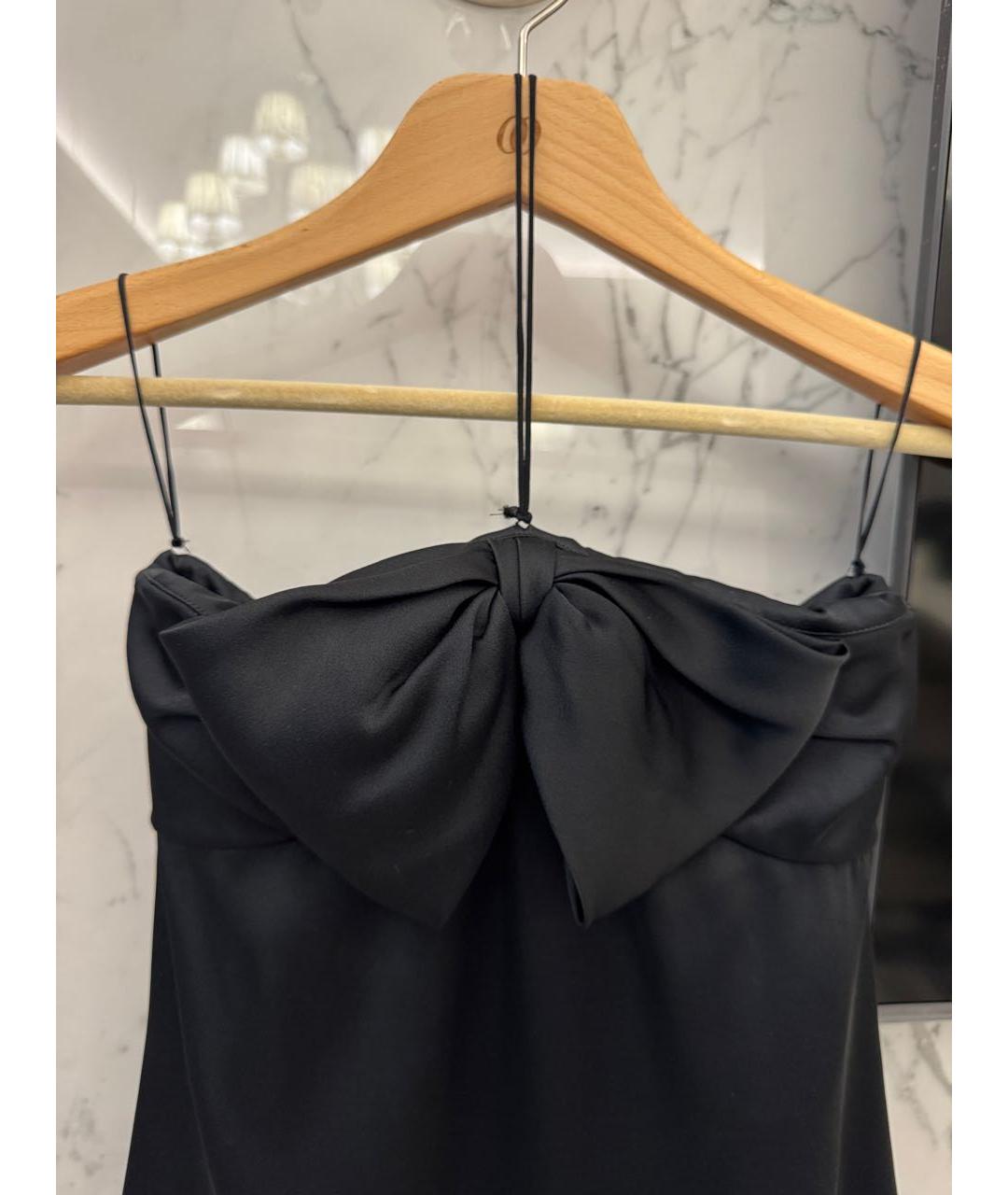 SAINT LAURENT Черное шелковое вечернее платье, фото 5