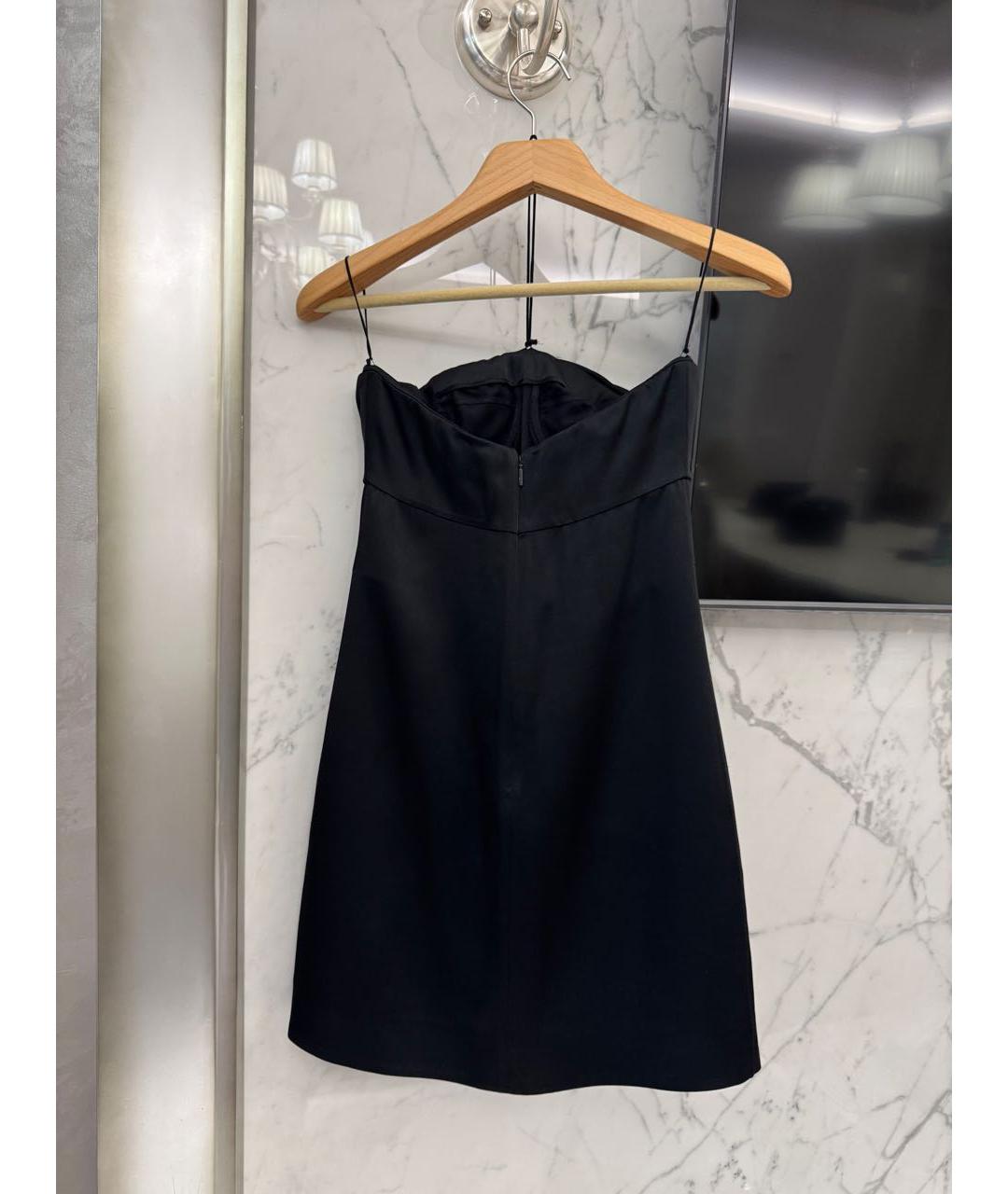 SAINT LAURENT Черное шелковое вечернее платье, фото 3