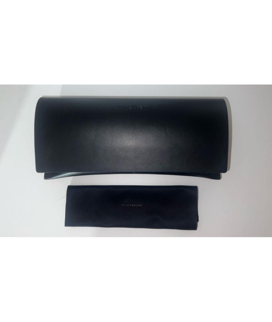 SAINT LAURENT Золотые металлические солнцезащитные очки, фото 4