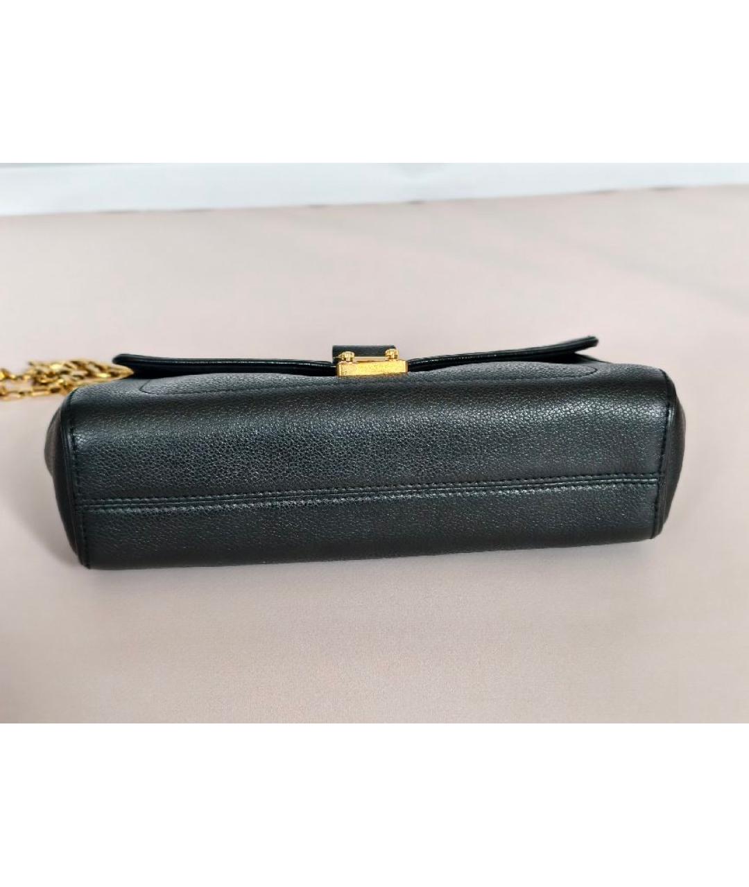 LOUIS VUITTON Черная кожаная сумка с короткими ручками, фото 7