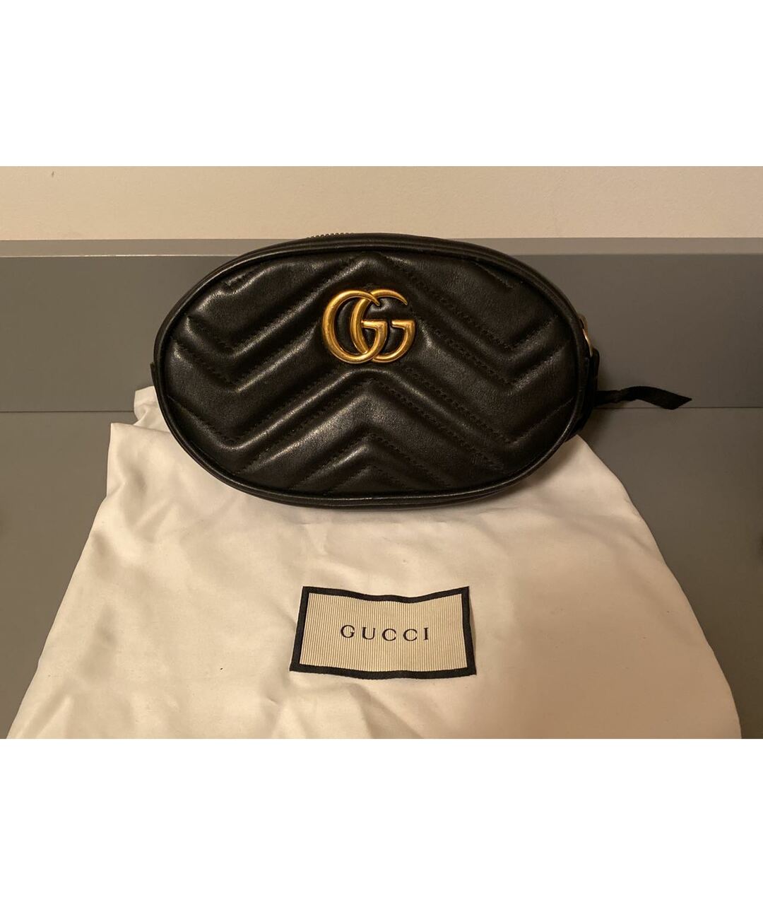 GUCCI Черная кожаная сумка тоут, фото 2