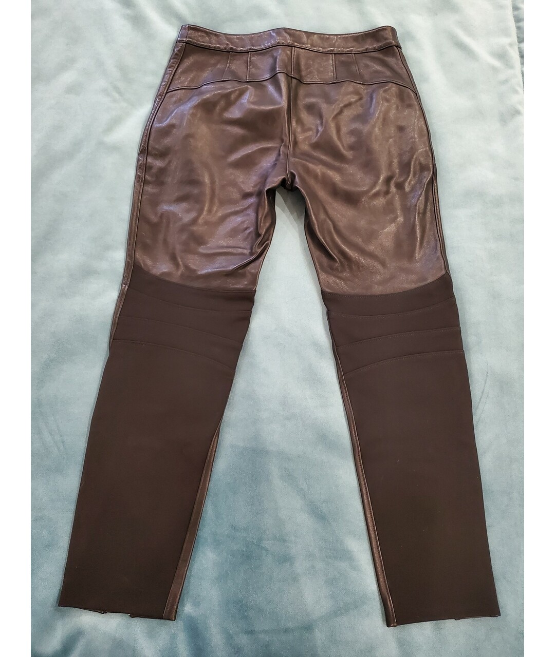 ALEXANDER WANG Черные кожаные прямые брюки, фото 2