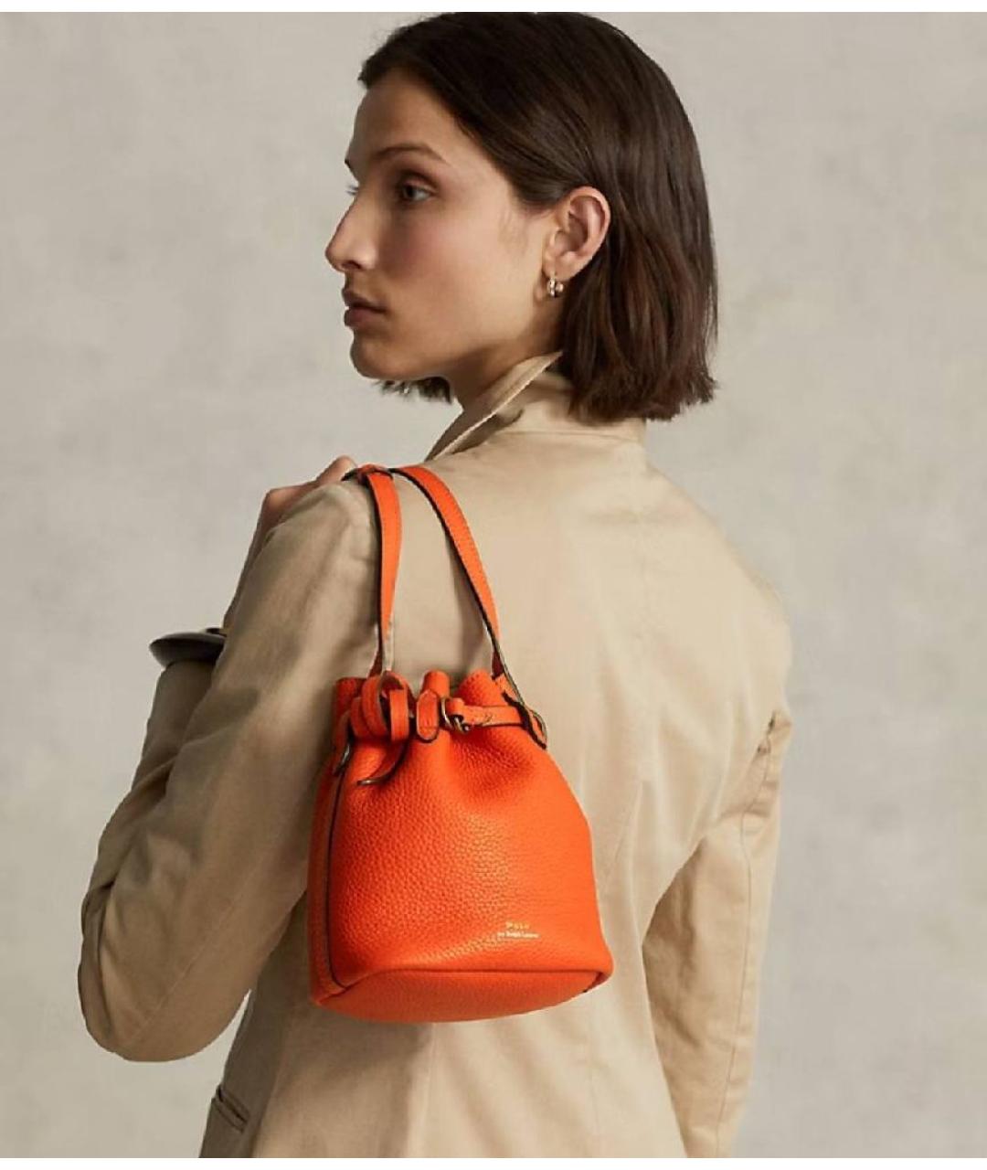 POLO RALPH LAUREN Синяя кожаная сумка через плечо, фото 5