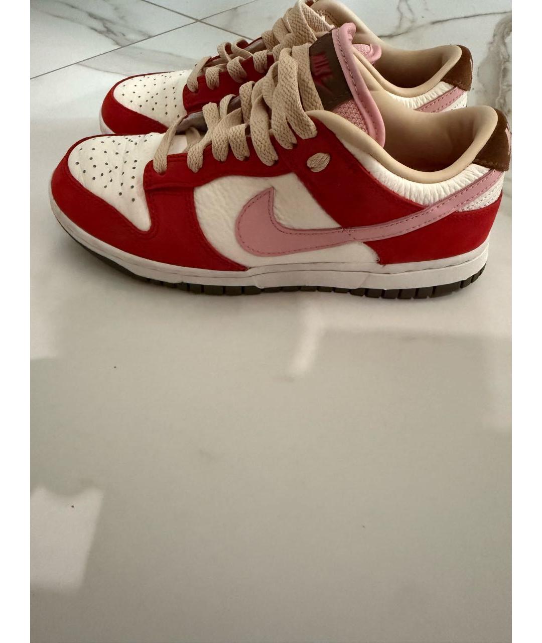 NIKE Красные кожаные кроссовки, фото 7