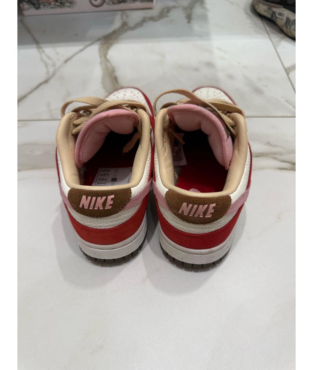 NIKE Красные кожаные кроссовки, фото 4