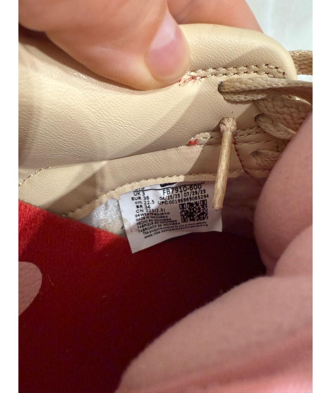 NIKE Красные кожаные кроссовки, фото 5