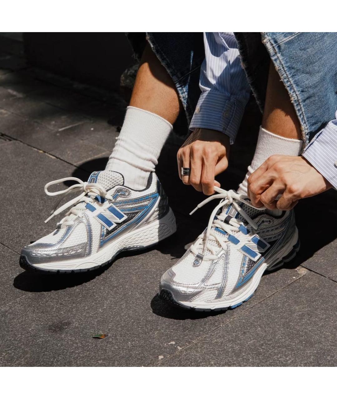 NEW BALANCE Серебряные низкие кроссовки / кеды, фото 3