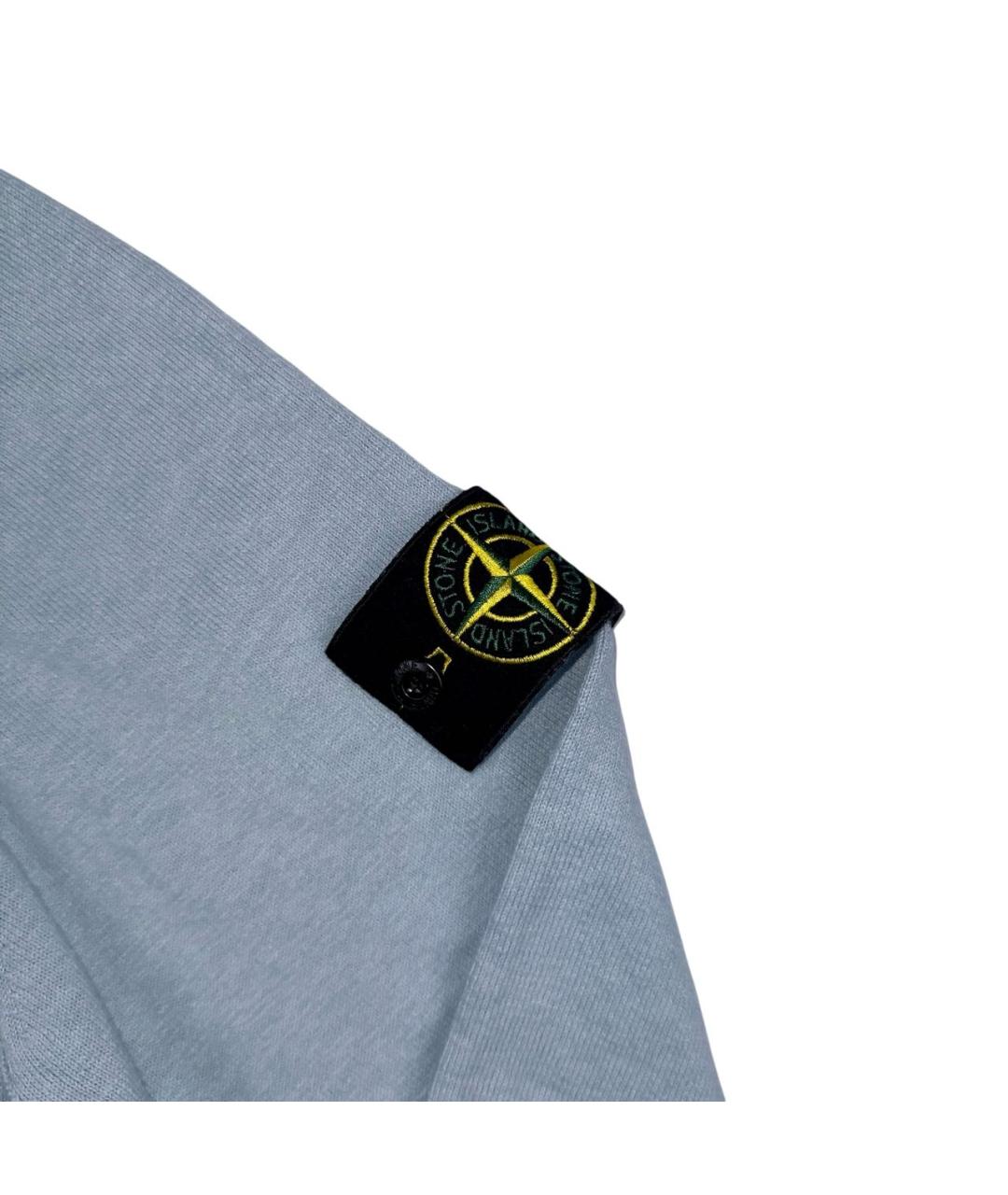 STONE ISLAND Голубой хлопко-эластановый джемпер / свитер, фото 3