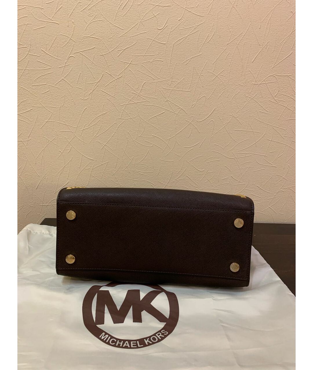 MICHAEL KORS Коричневая кожаная сумка тоут, фото 4