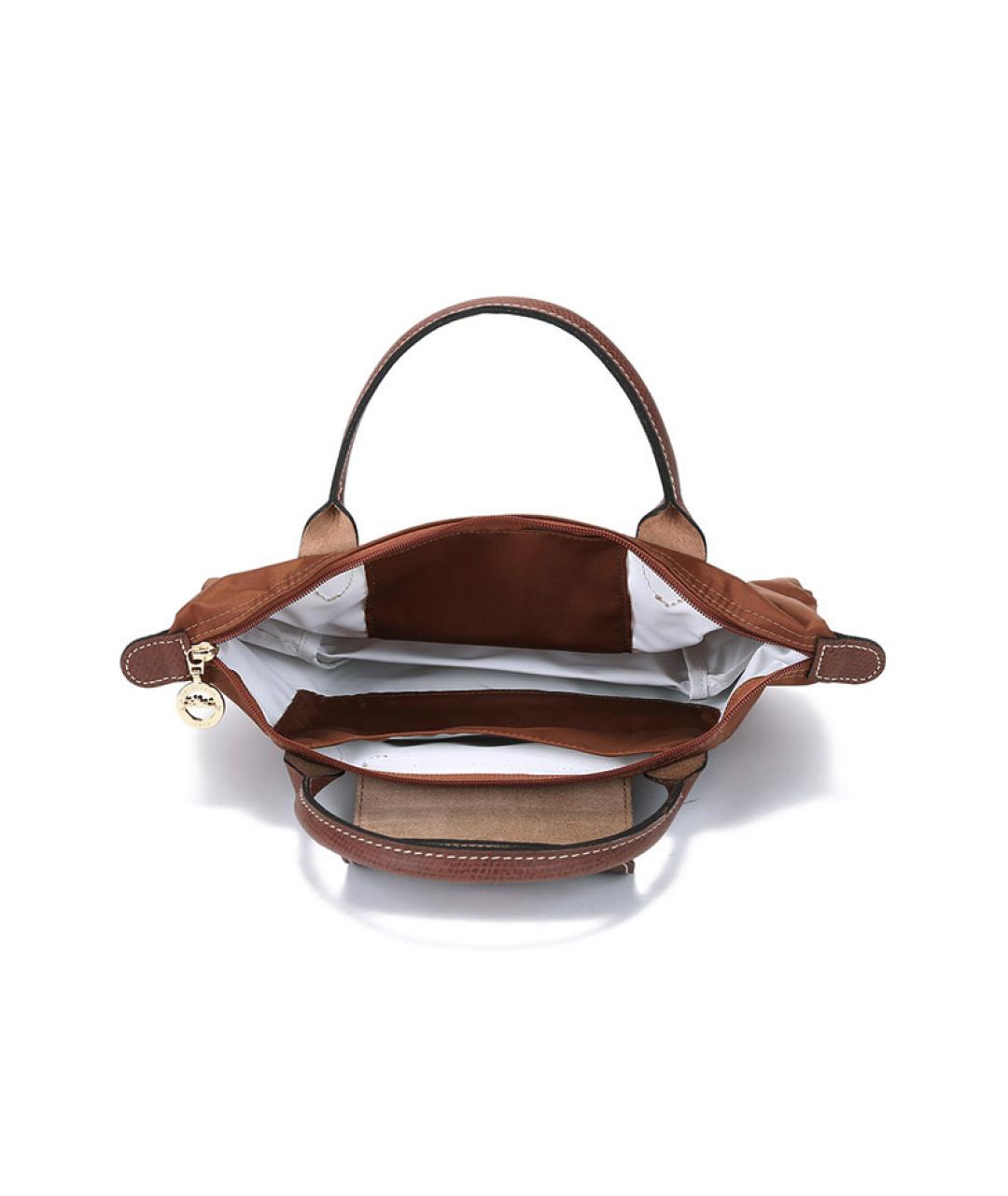 LONGCHAMP Коричневая сумка с короткими ручками, фото 6