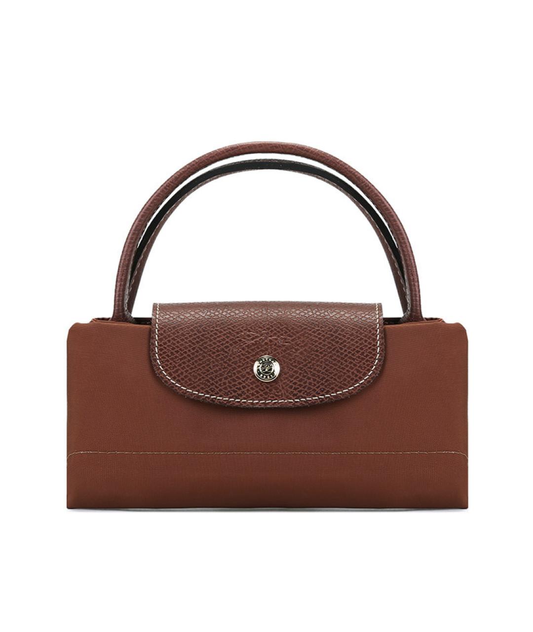 LONGCHAMP Коричневая сумка с короткими ручками, фото 7
