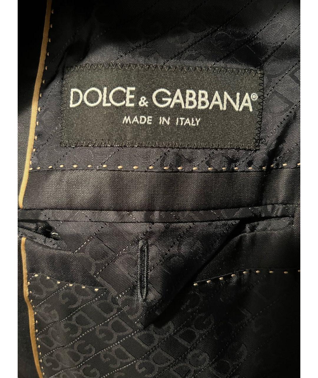 DOLCE&GABBANA Черный шерстяной жакет/пиджак, фото 3
