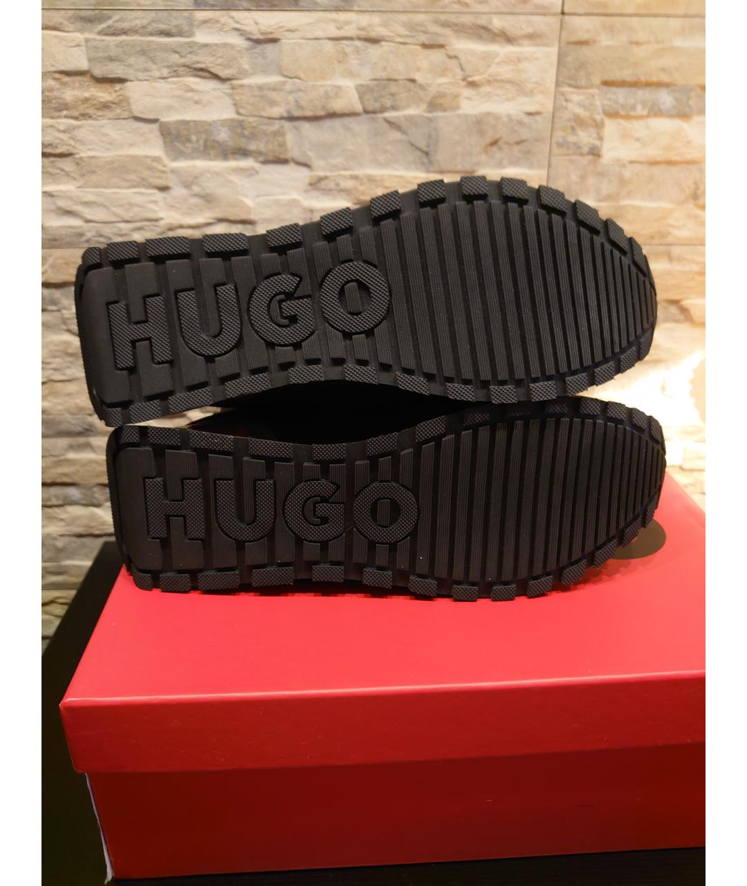 HUGO BOSS Мульти кожаные низкие кроссовки / кеды, фото 9