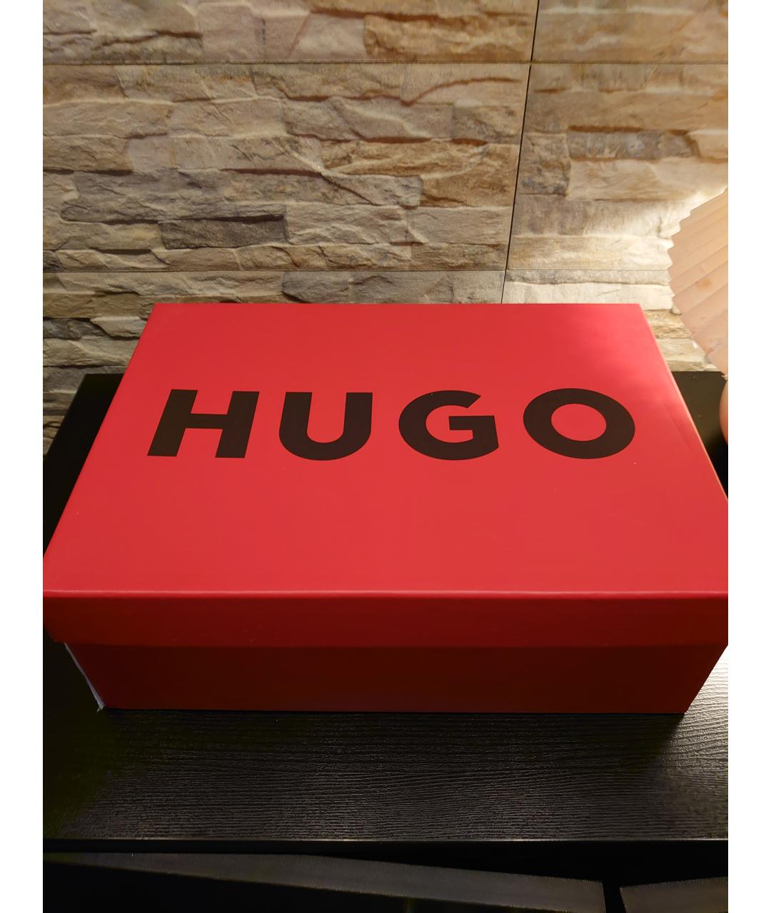 HUGO BOSS Мульти кожаные низкие кроссовки / кеды, фото 6