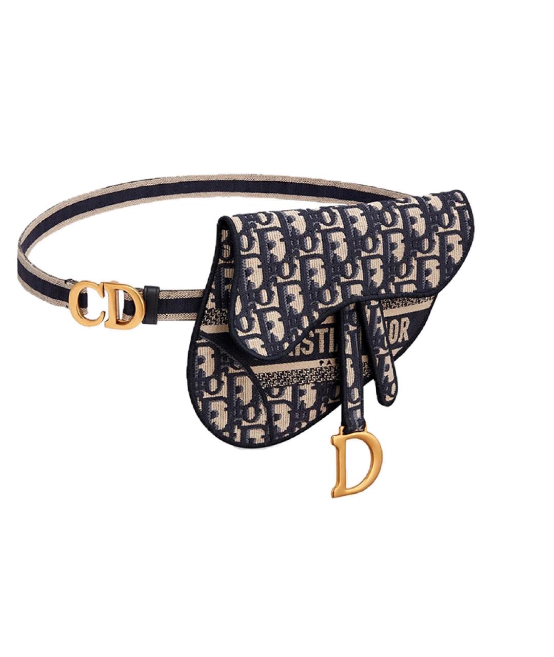 CHRISTIAN DIOR Темно-синяя поясная сумка, фото 2