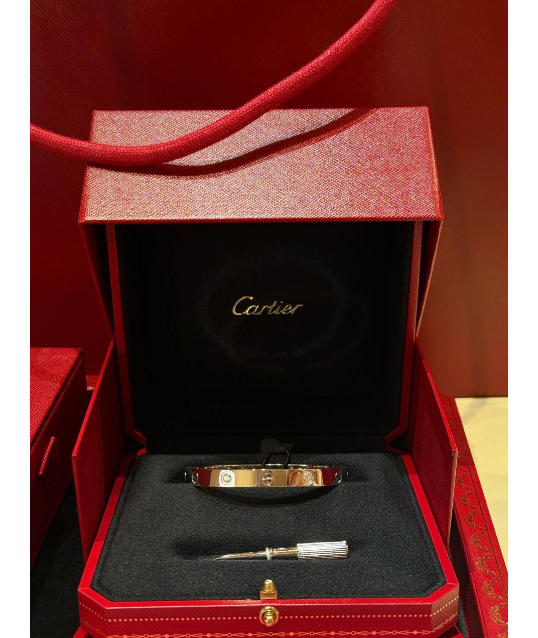 CARTIER Серебрянный браслет из белого золота, фото 4