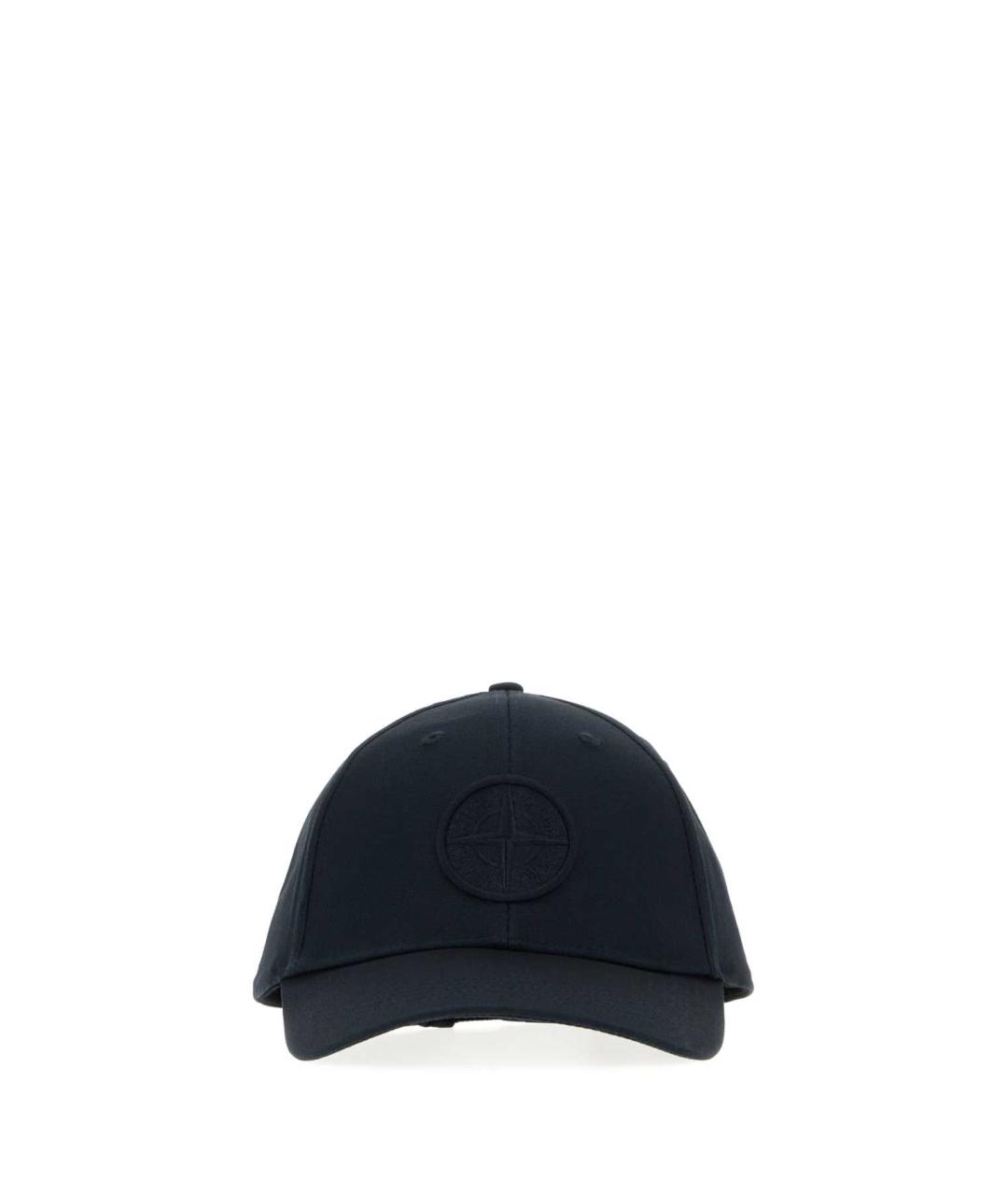 STONE ISLAND Темно-синяя хлопковая кепка/бейсболка, фото 1
