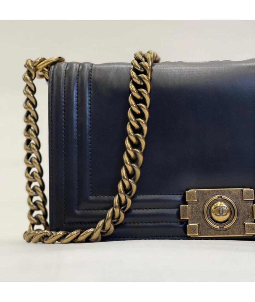 CHANEL Черная кожаная сумка через плечо, фото 4