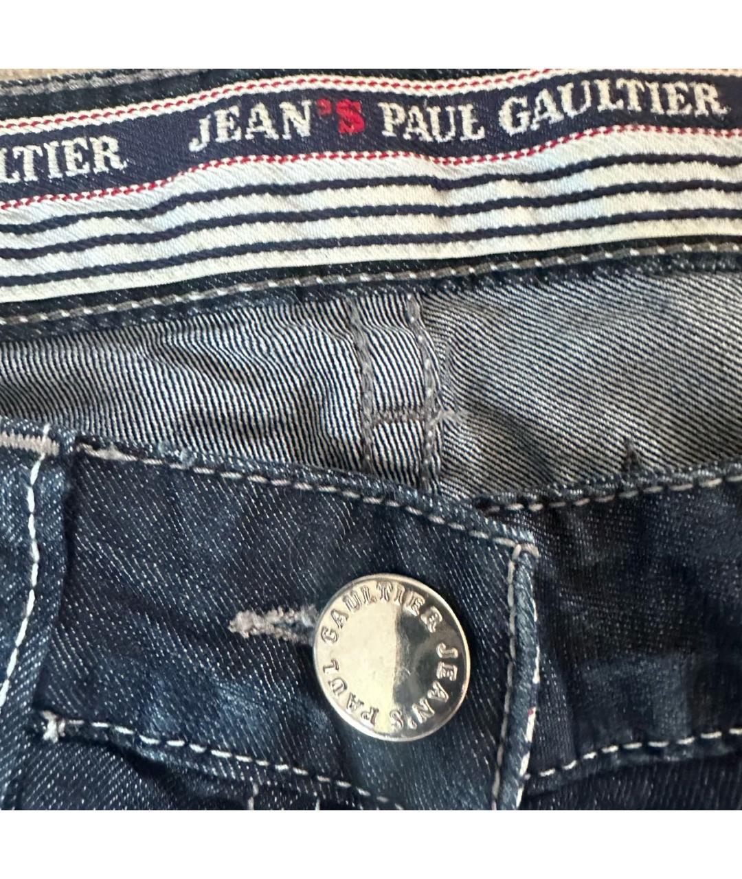 JEAN PAUL GAULTIER Синие хлопко-эластановые шорты, фото 4
