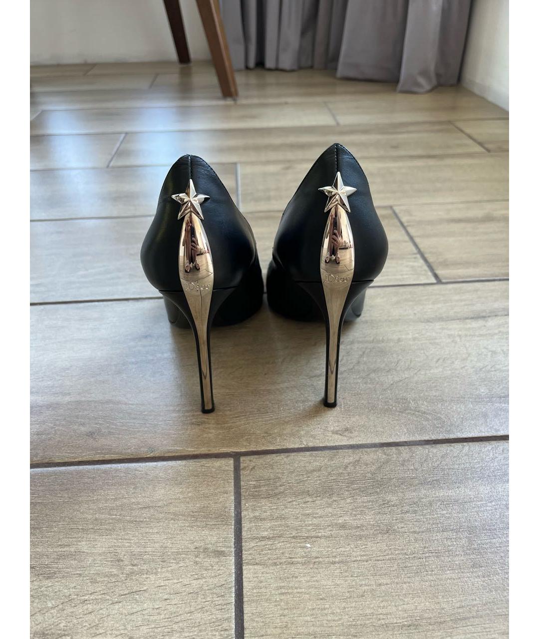 CHRISTIAN DIOR Черные кожаные туфли, фото 4
