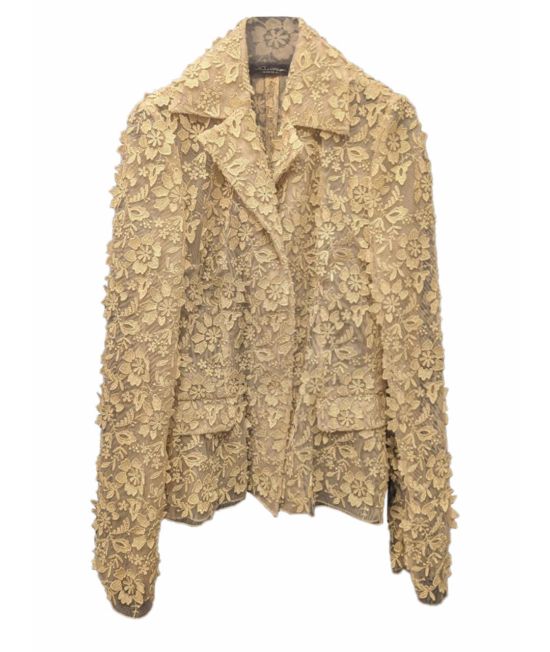 DOLCE&GABBANA Бежевый шелковый костюм с юбками, фото 10