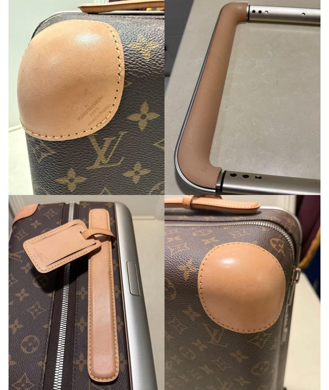 LOUIS VUITTON Коричневый чемодан, фото 7