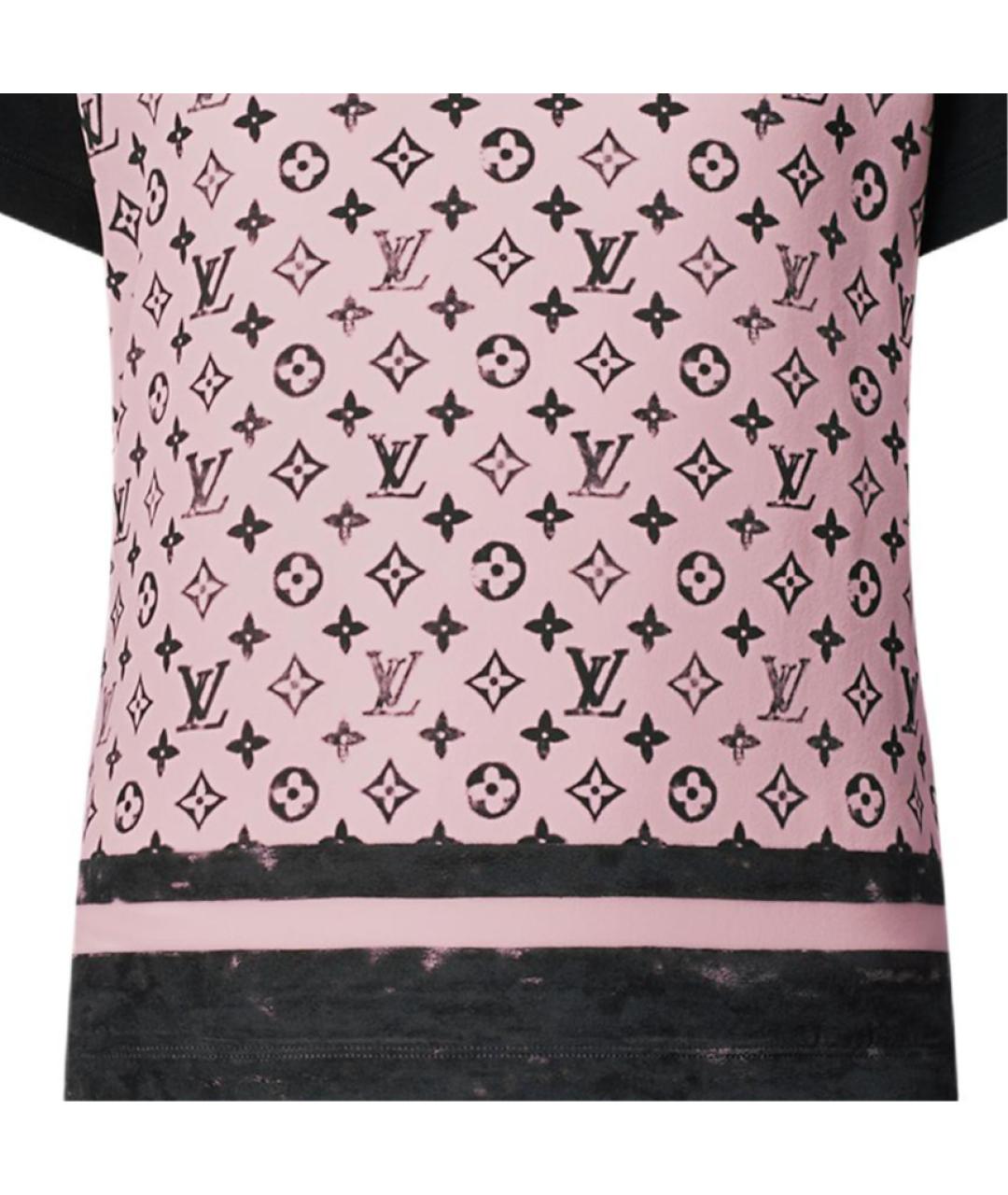 LOUIS VUITTON Розовая хлопковая футболка, фото 4