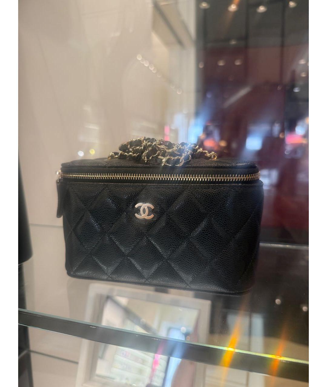 CHANEL Черная кожаная сумка через плечо, фото 4