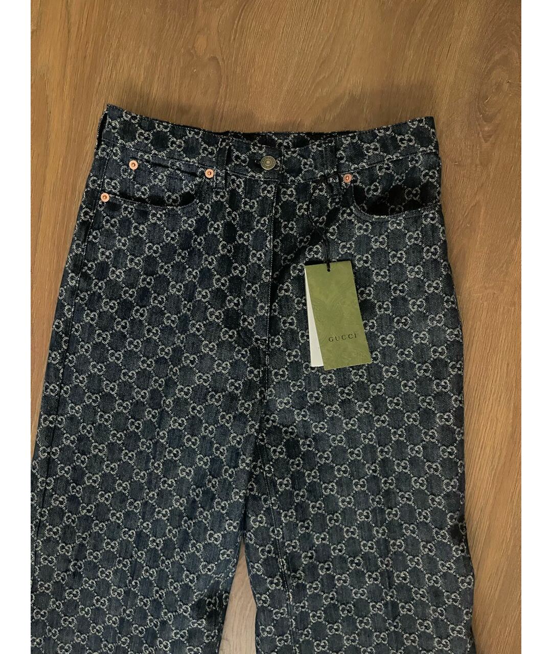 GUCCI Синие джинсы клеш, фото 4