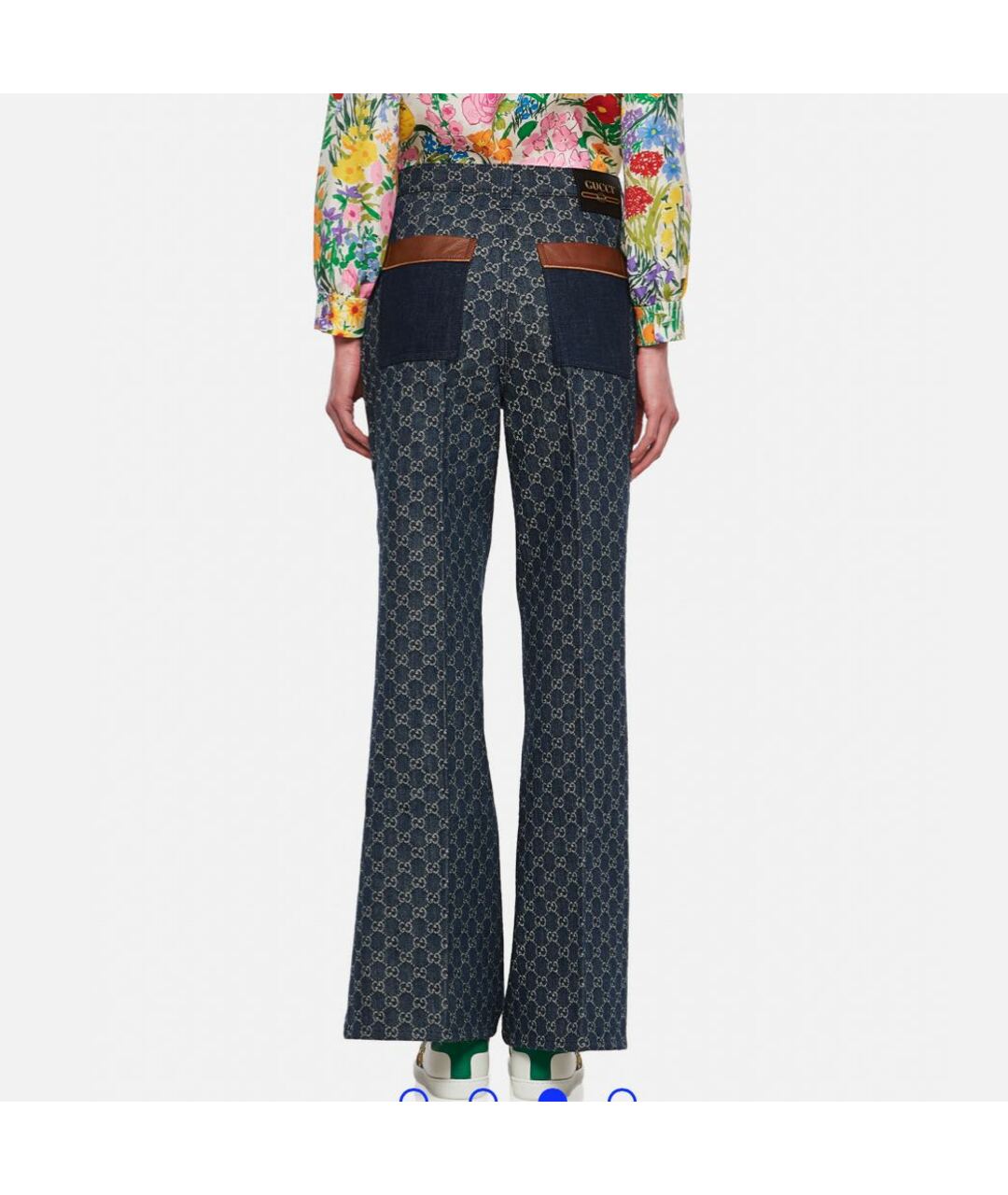 GUCCI Синие джинсы клеш, фото 5