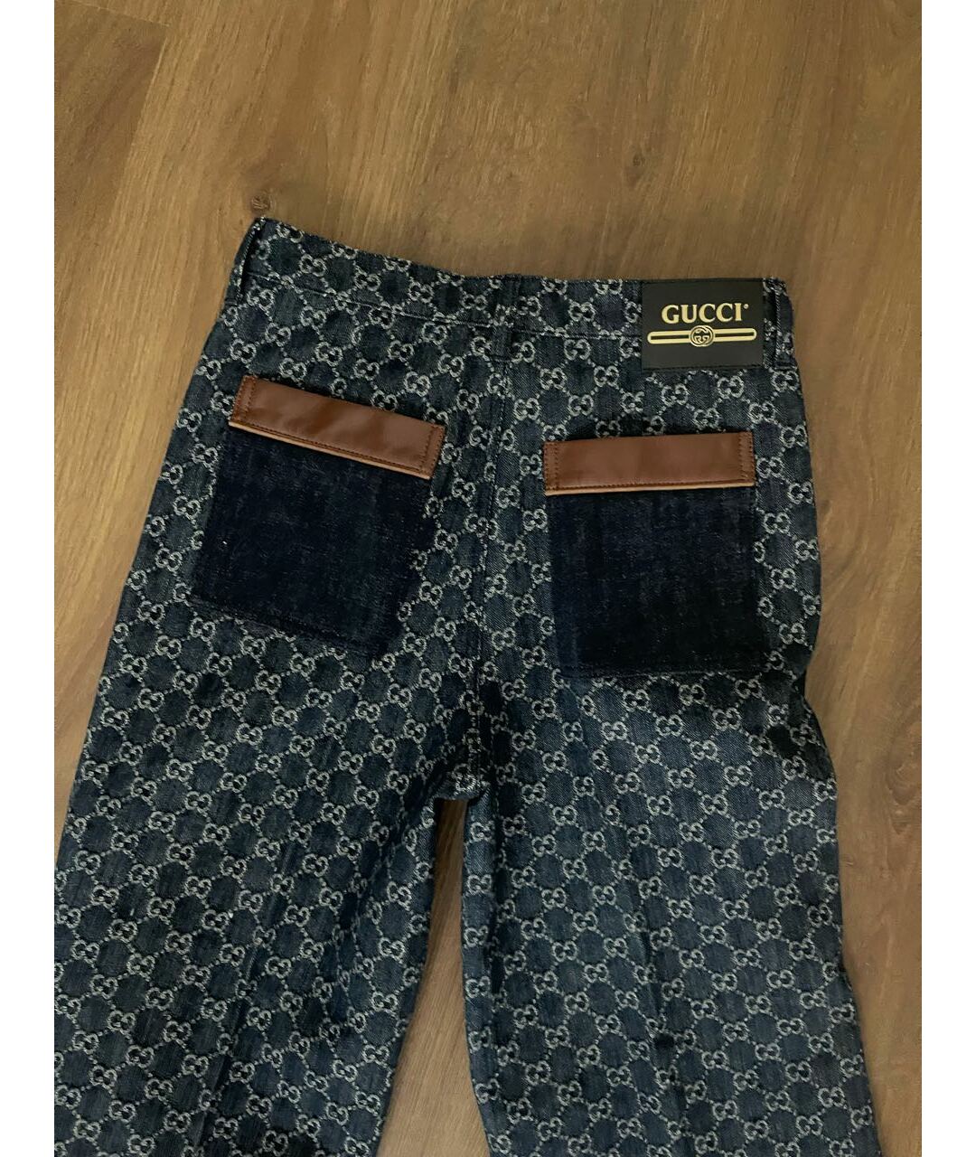 GUCCI Синие джинсы клеш, фото 3