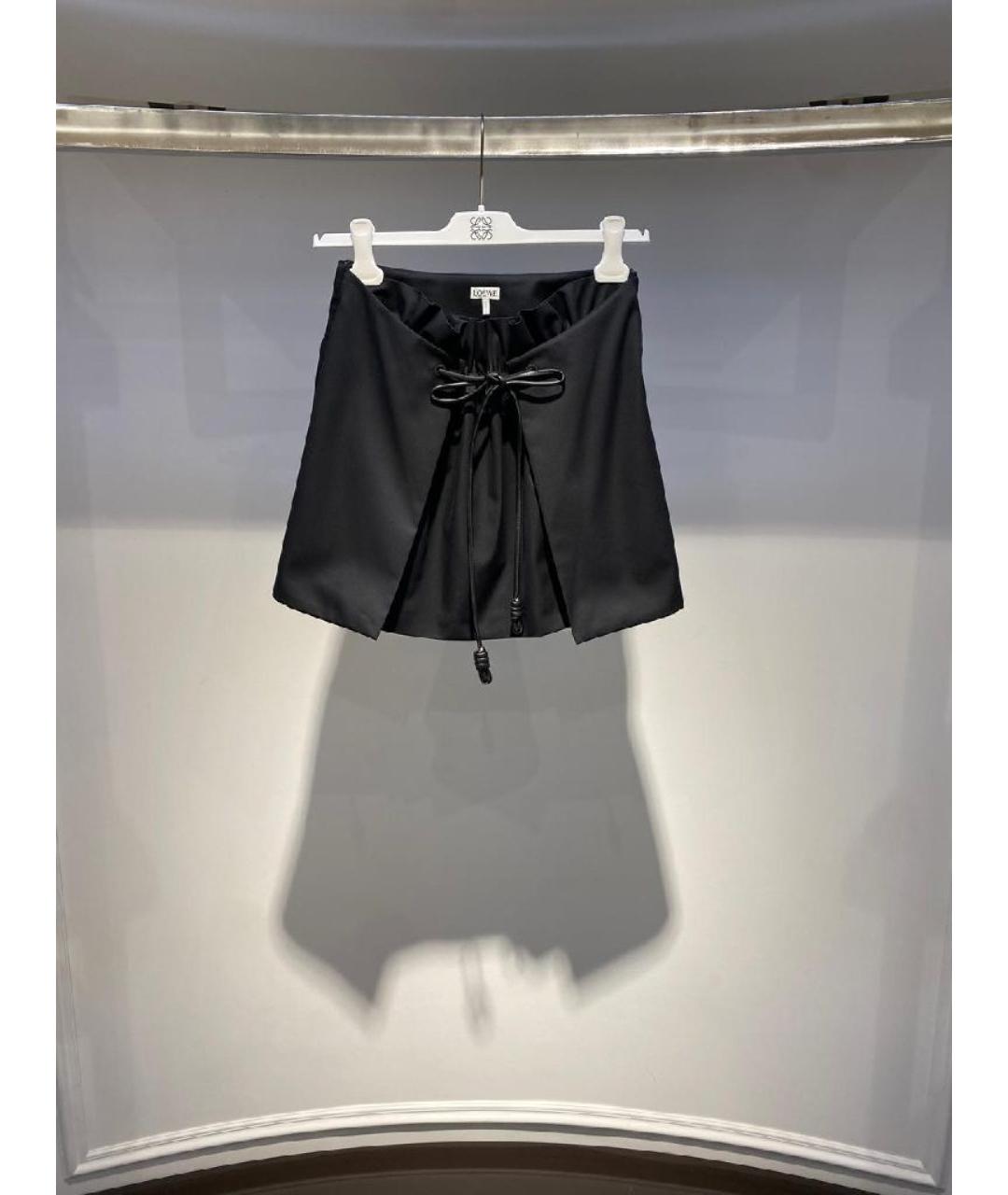 LOEWE Черная юбка мини, фото 2