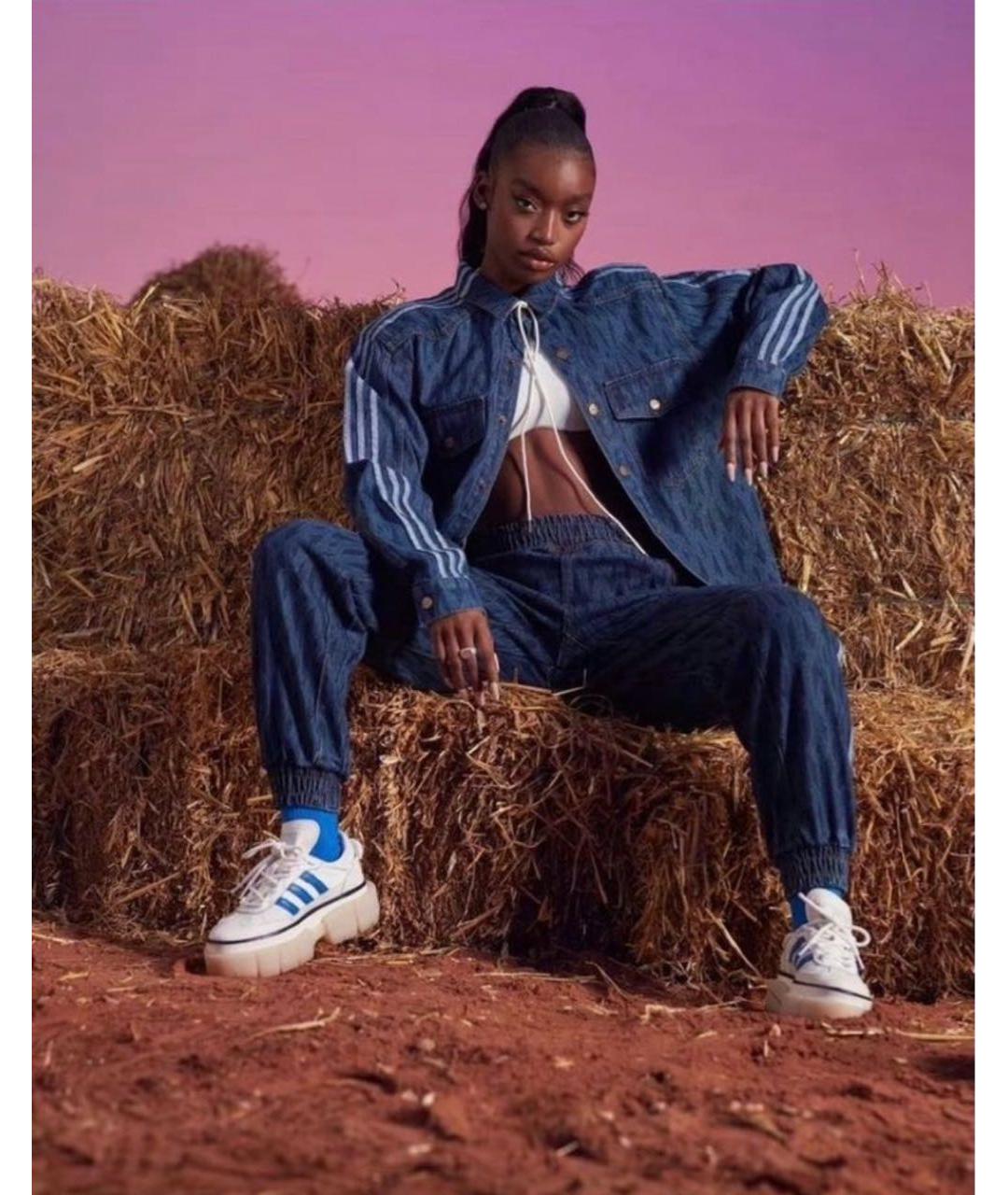ADIDAS Темно-синий деним костюм с брюками, фото 6