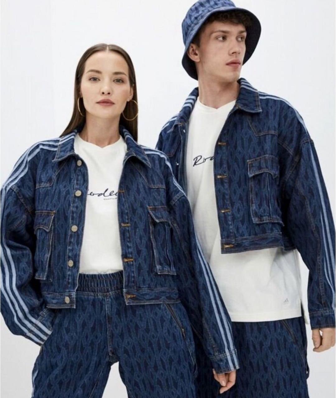 ADIDAS Темно-синий деним костюм с брюками, фото 7