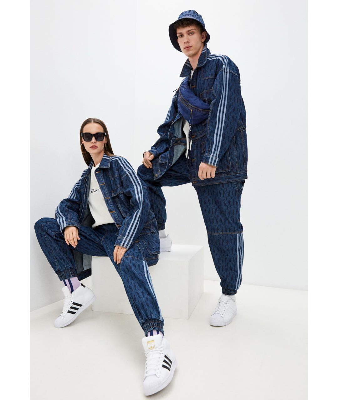 ADIDAS Темно-синий деним костюм с брюками, фото 5