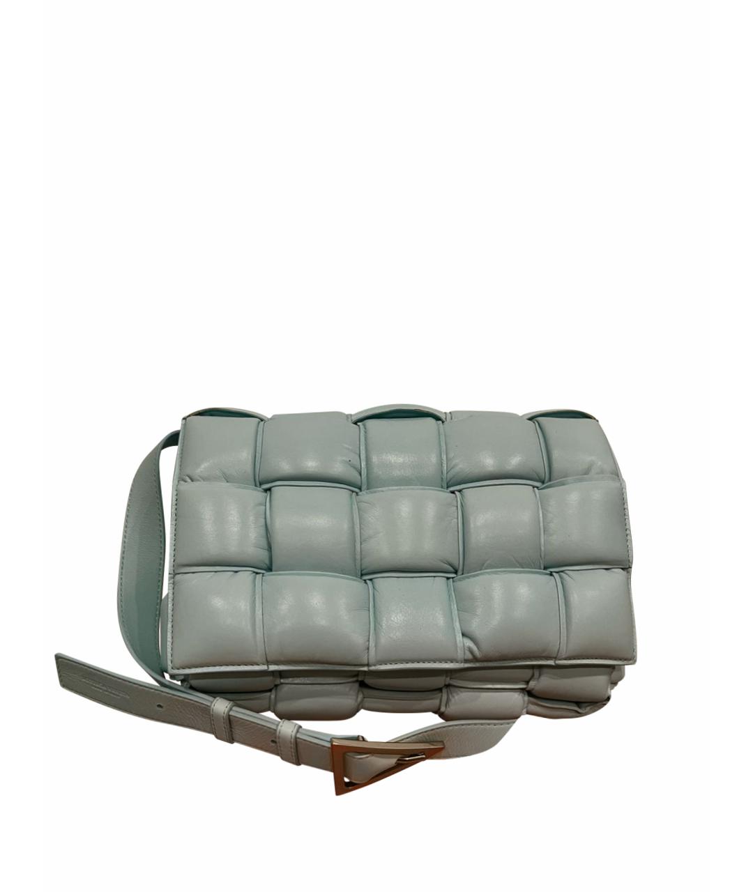 BOTTEGA VENETA Голубая кожаная сумка через плечо, фото 1