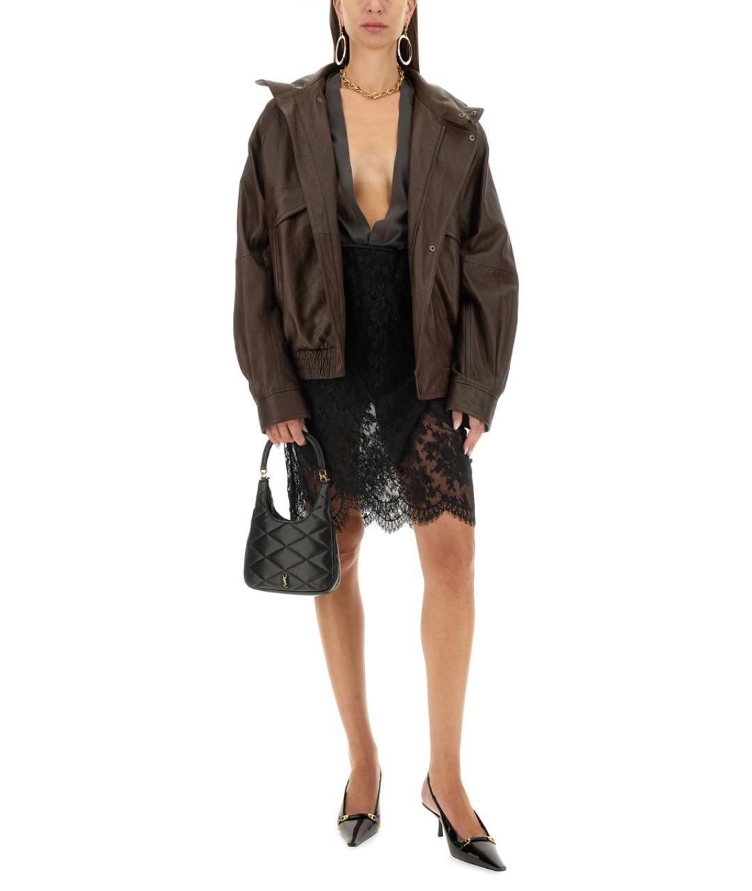 SAINT LAURENT Серая шелковая блузы, фото 3