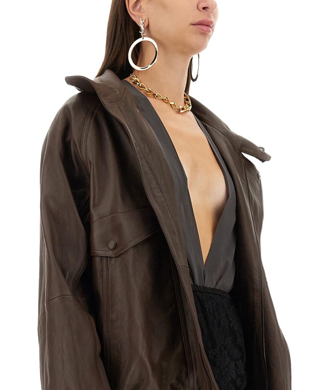 SAINT LAURENT Серая шелковая блузы, фото 5